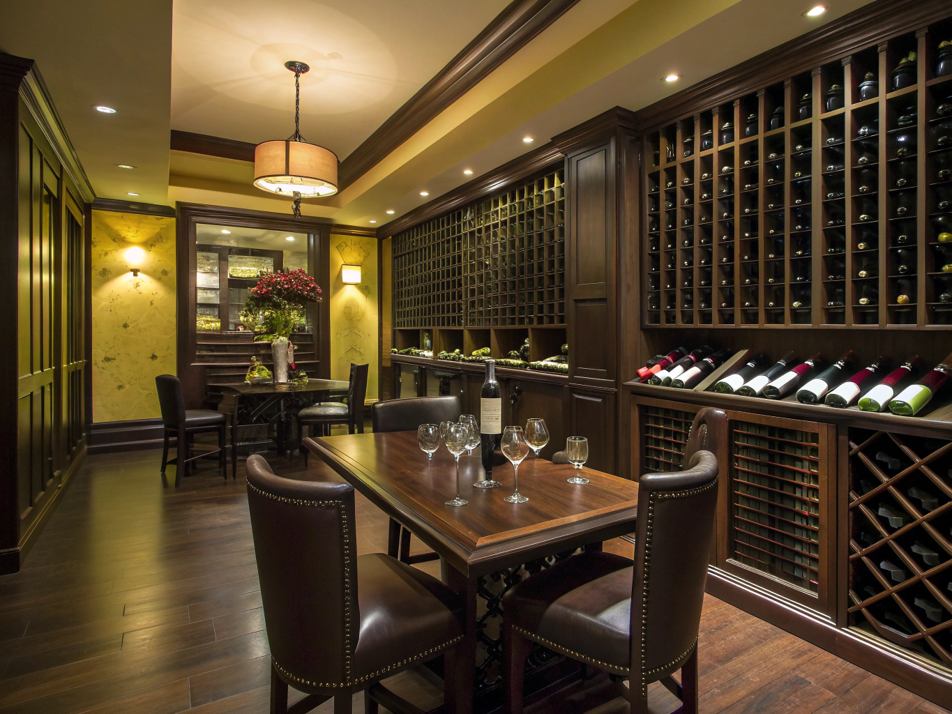 Private wine cellar tasting room