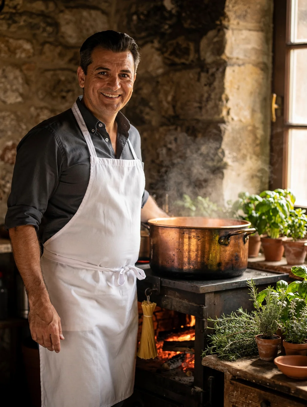 Executive Chef Marco Rossi in the kitchen